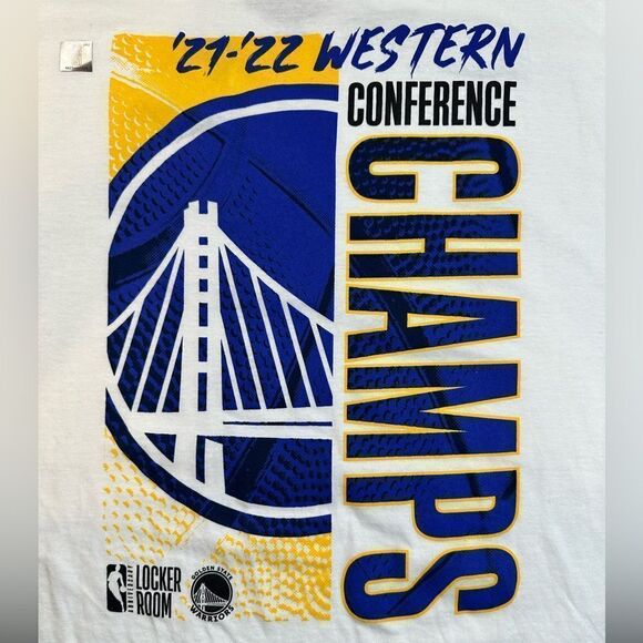 NWT Fanatics White Tee Shirt Golden State Warriors 2022 Western Conf Champs- XXL - Picture 1 of 6